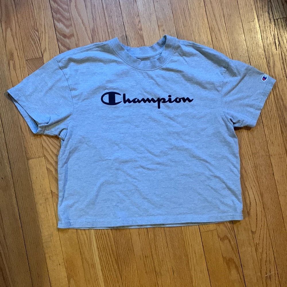 Slightly cropped Champion Tee